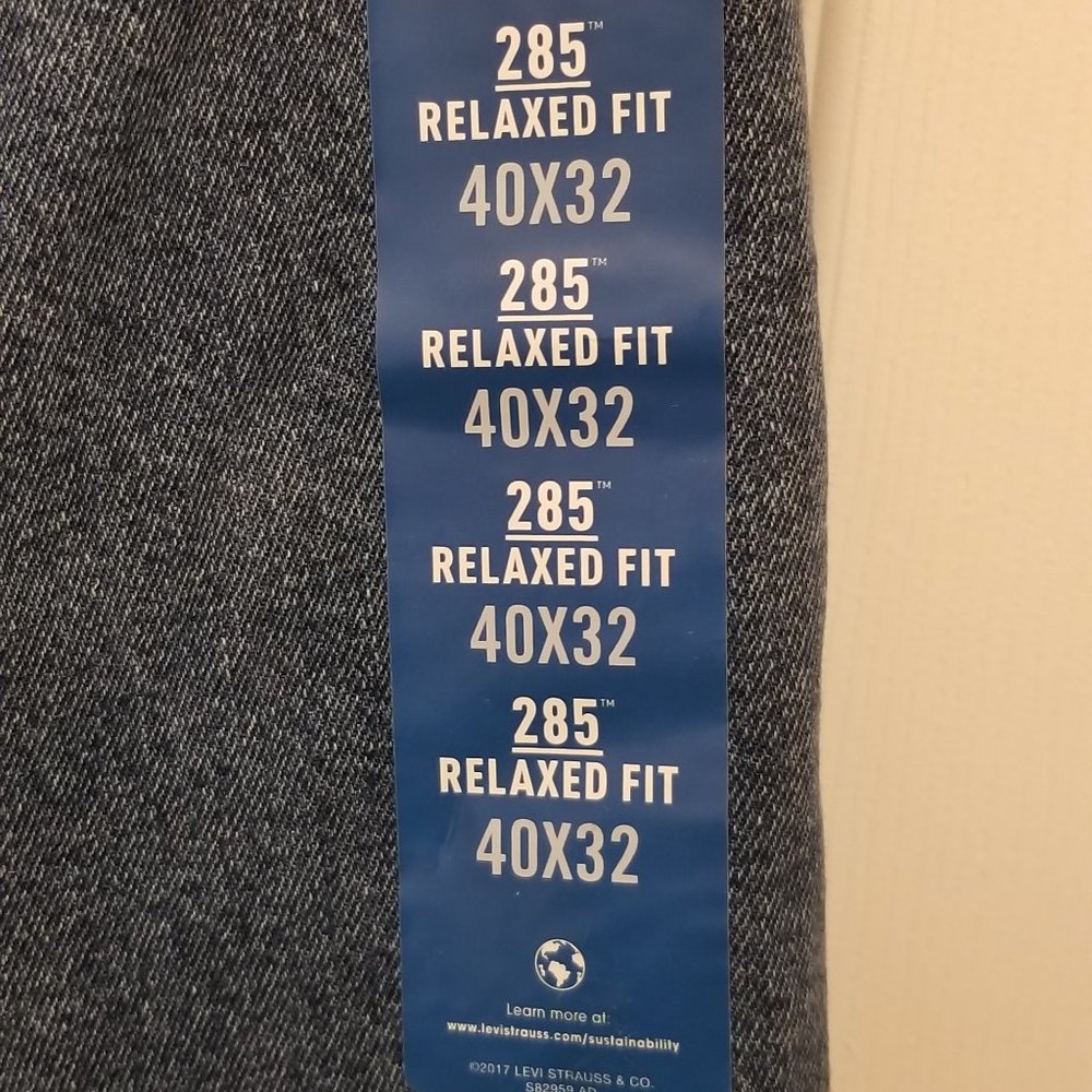 Levi's Denizen 285 Relaxed Fit Men's Straight Leg Jeans 40x32 NWT - Picture 4 of 12